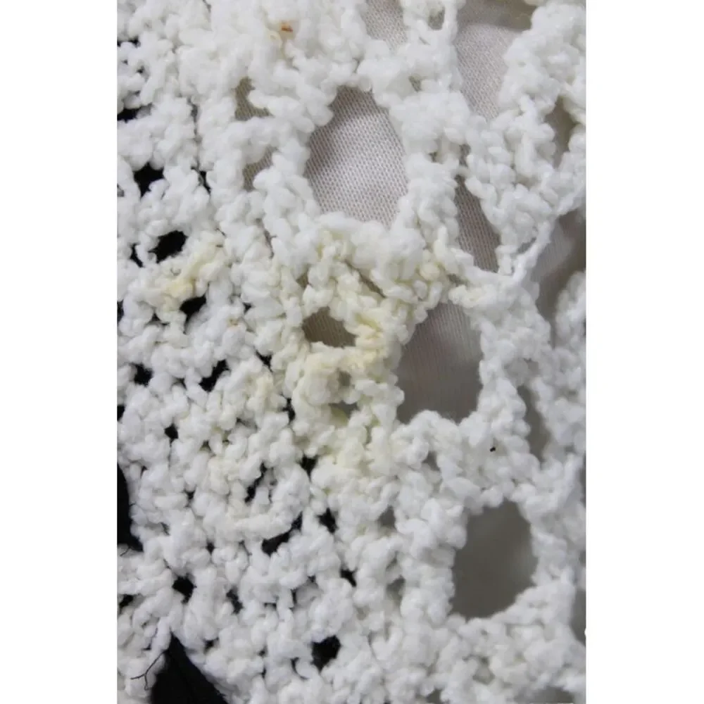 Chanel Womens Cardigan V-Neck Open Long Sleeve White Designer Size 48